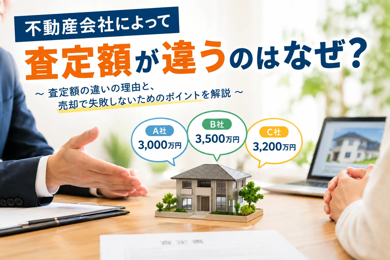 不動産会社によって査定額が違うのはなぜ?